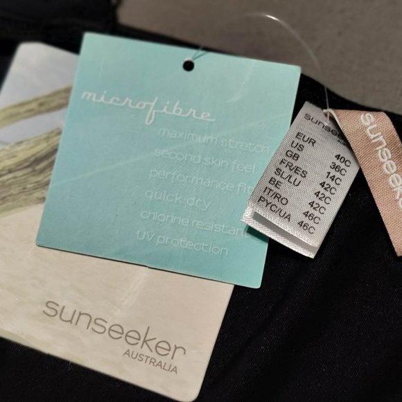 Sunseeker, Black Women Tankini Top, Microfiber, Maximum stretch, Size:36C - Picture 1 of 4